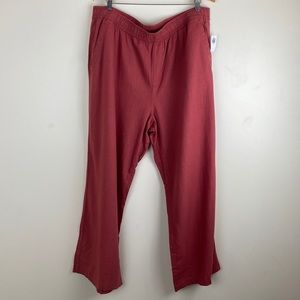 Old Navy Woman’s XL Wide Leg High Rise Linen Drawstring Pull on Pants New